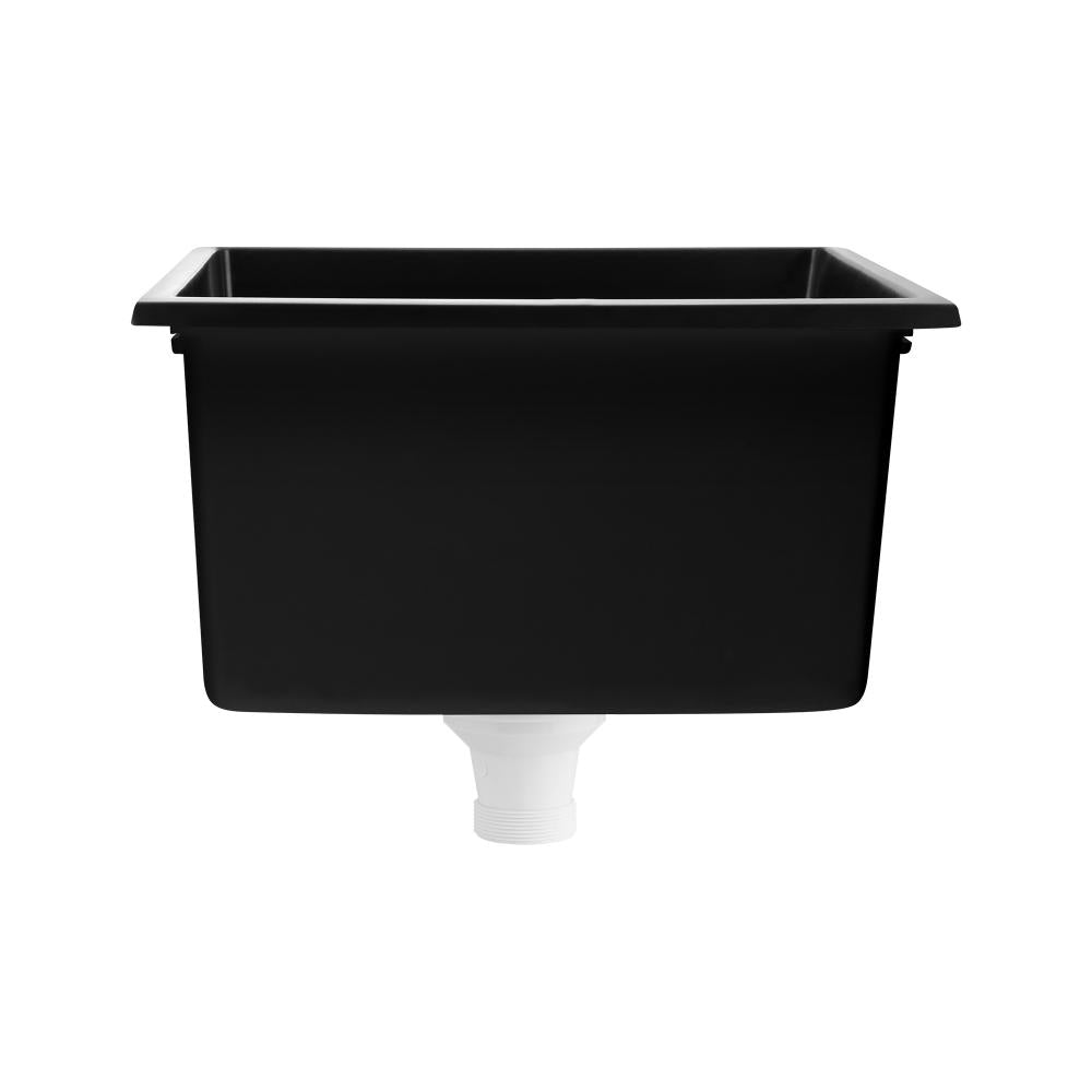 GSK-3838-BK Kitchen Sink 38x38cm Granite Stone Sink Laundry Basin Single Bowl Black