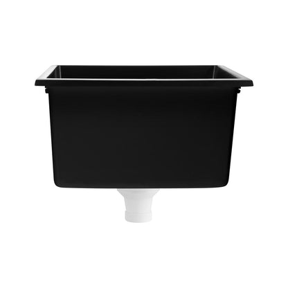 GSK-3838-BK Kitchen Sink 38x38cm Granite Stone Sink Laundry Basin Single Bowl Black