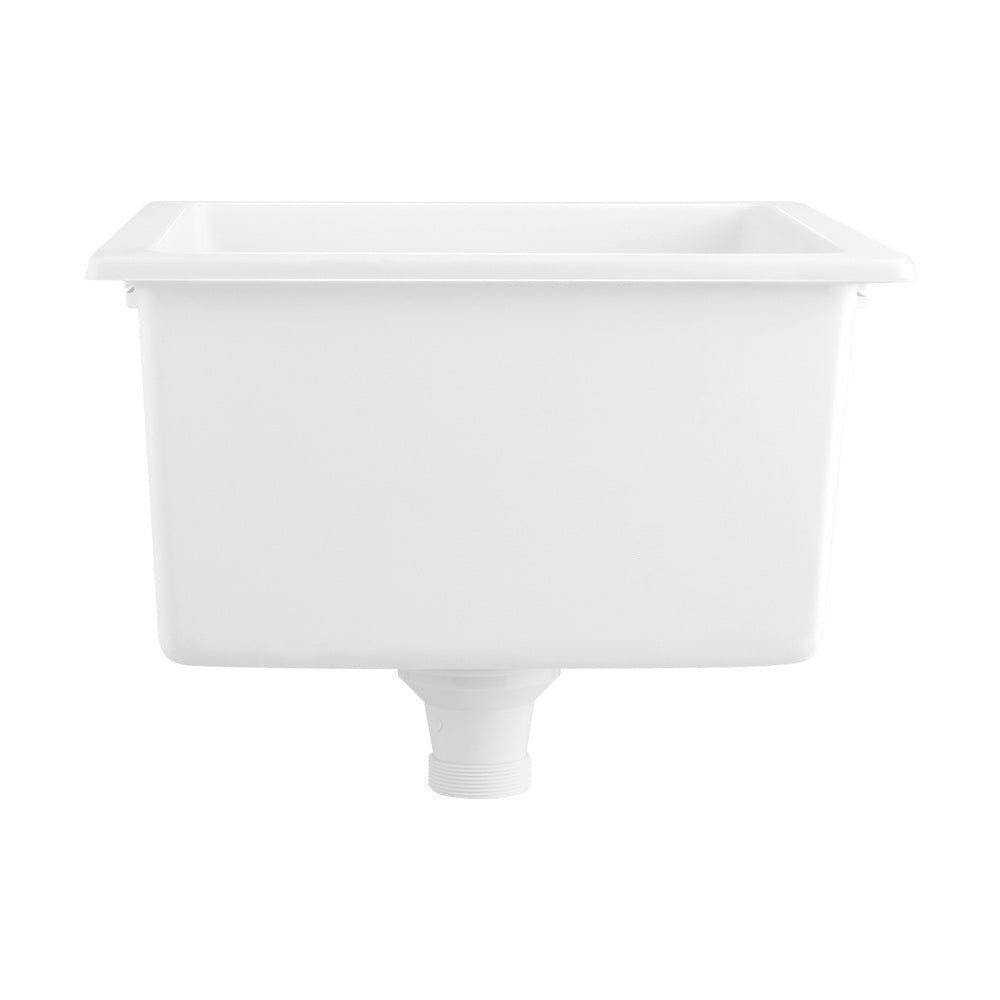 GSK-3838-WH Kitchen Sink 38x38cm Granite Stone Sink Laundry Basin Single Bowl White