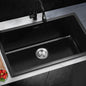 GSK-7045-BK Welba Kitchen Sink 70x45cm Granite Stone Sink Laundry Basin Single Bowl Black