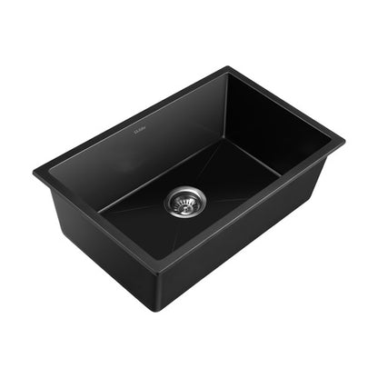 GSK-7045-BK Welba Kitchen Sink 70x45cm Granite Stone Sink Laundry Basin Single Bowl Black