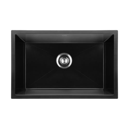 GSK-7045-BK Welba Kitchen Sink 70x45cm Granite Stone Sink Laundry Basin Single Bowl Black