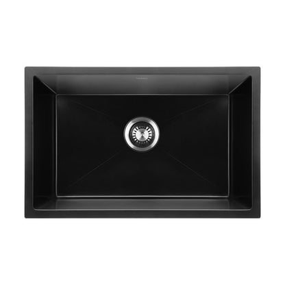 GSK-7045-BK Welba Kitchen Sink 70x45cm Granite Stone Sink Laundry Basin Single Bowl Black
