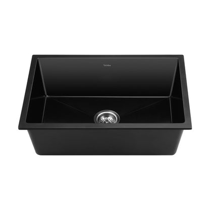 GSK-7045-BK Welba Kitchen Sink 70x45cm Granite Stone Sink Laundry Basin Single Bowl Black