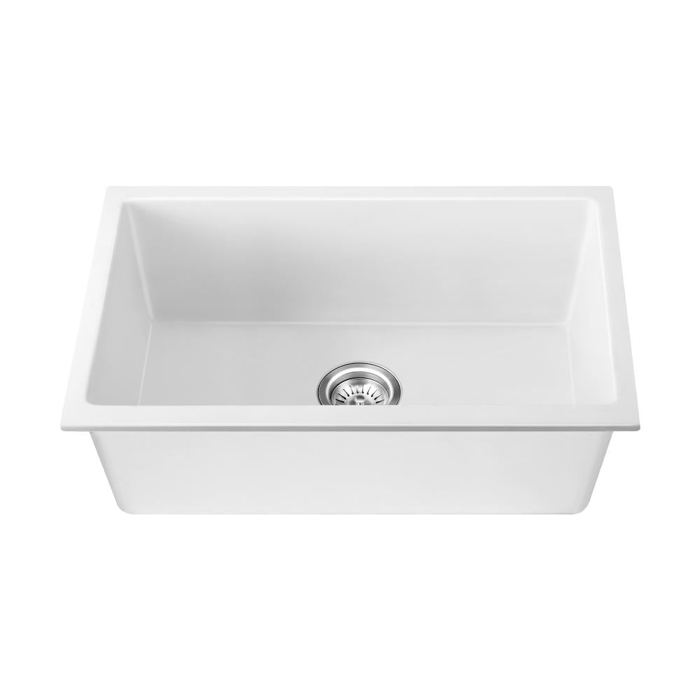 GSK-7045-WH 70x45cm Kitchen Sink 70x45cm Granite Stone Sink Laundry Basin Single Bowl White