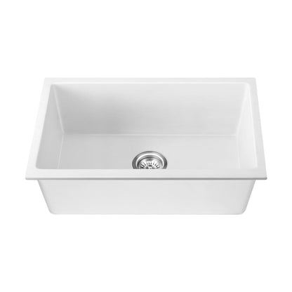 GSK-7045-WH 70x45cm Kitchen Sink 70x45cm Granite Stone Sink Laundry Basin Single Bowl White