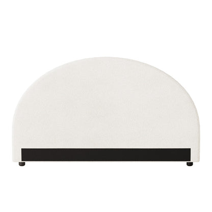 HB-MUNA-Q-SP-WH Oikiture Bed Head Queen Size Headboard Boucle White
