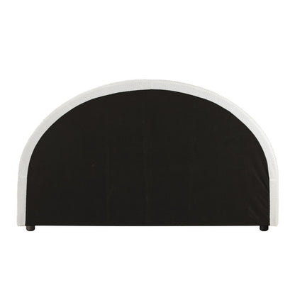 HB-MUNA-Q-SP-WH Oikiture Bed Head Queen Size Headboard Boucle White