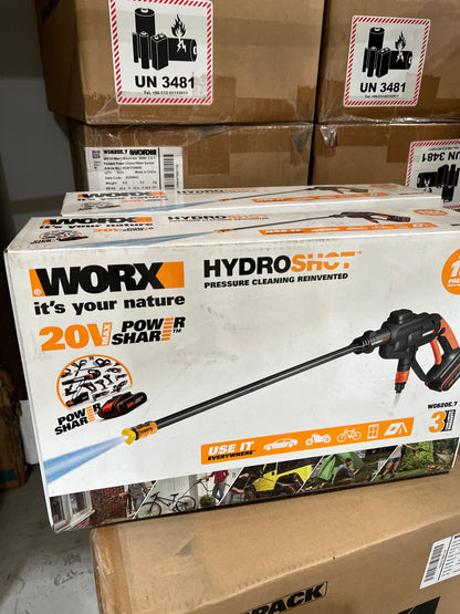 WG620E.7 WORX 20V Hydroshot Portable Pressure Washer Style