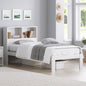 BF-W-A13-SHELF-WH-AB Isabelle Pine Wood Single Bed with Shelves