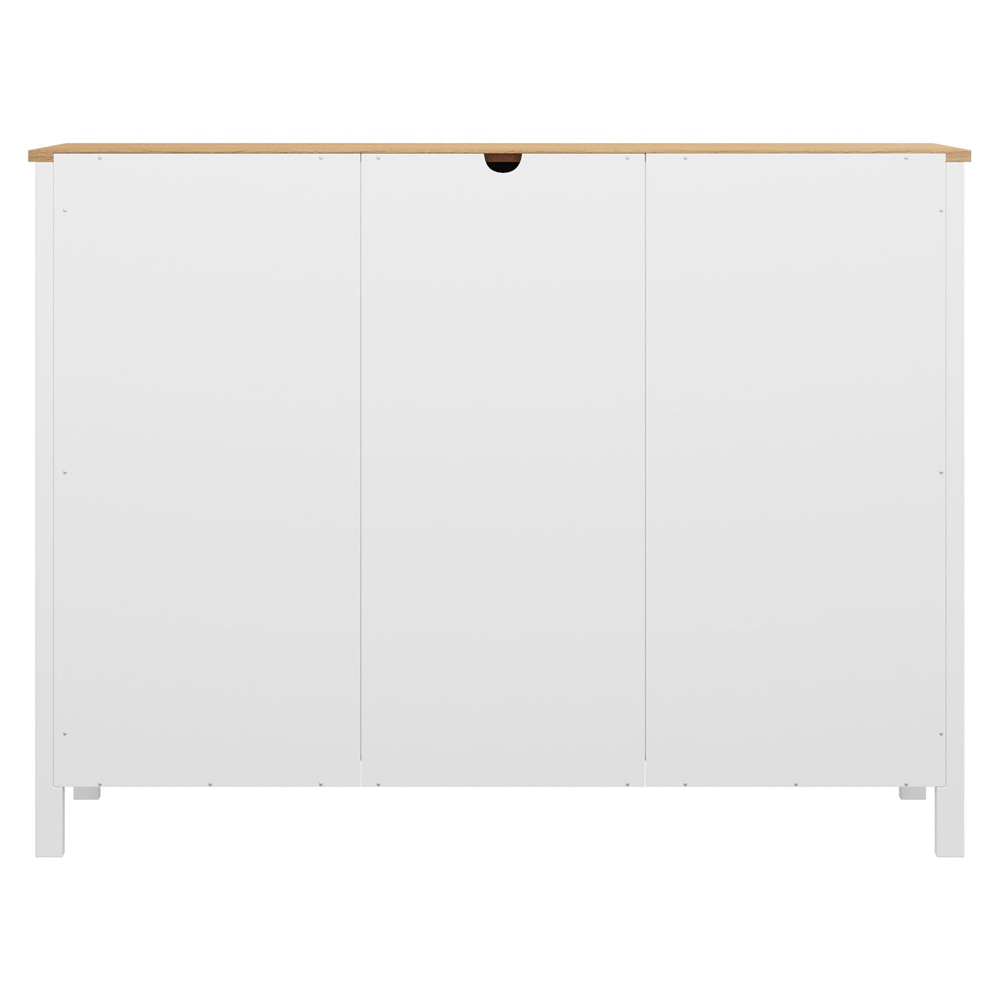 SB-MF-ANNY-WDWH-AB Living Fusion Jada 3 Door Sideboard Buffet