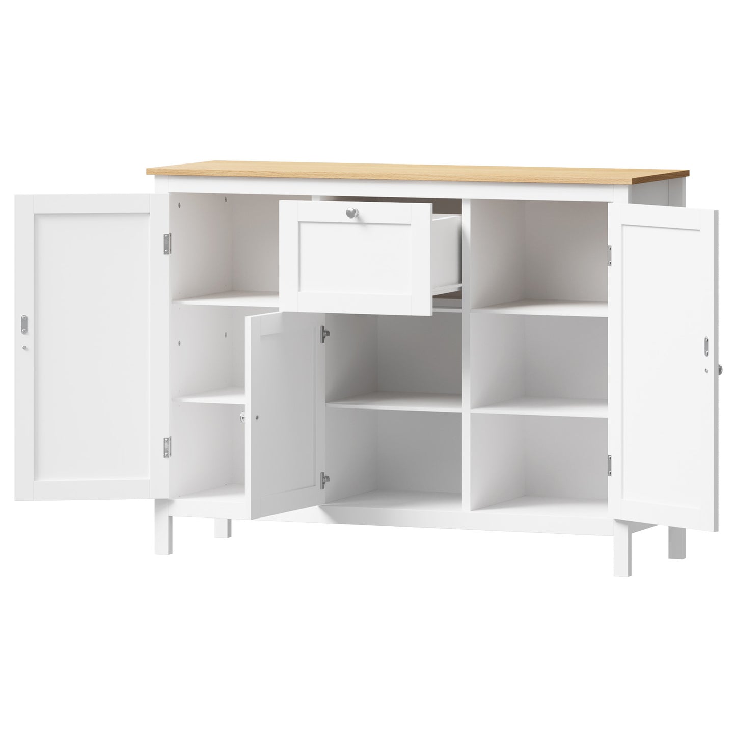 SB-MF-ANNY-WDWH-AB Living Fusion Jada 3 Door Sideboard Buffet