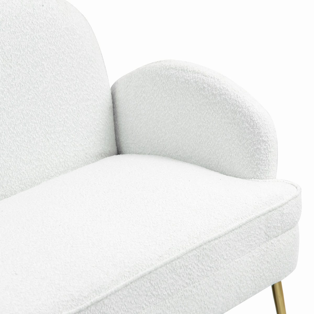IHD-JASF21-WH Julika 2 Seater Boucle Sofa White Color