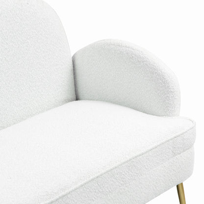 IHD-JASF21-WH Julika 2 Seater Boucle Sofa White Color