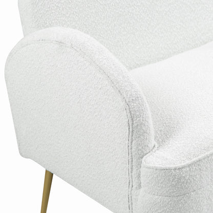 IHD-JASF21-WH Julika 2 Seater Boucle Sofa White Color