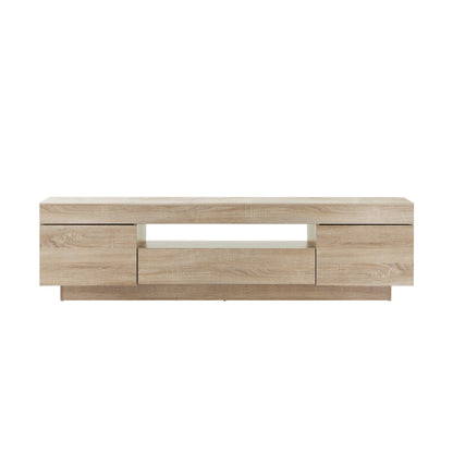 EU-B6-180-WD Oikiture TV Cabinet Entertainment Unit Stand Storage Drawer White Wooden 180cm