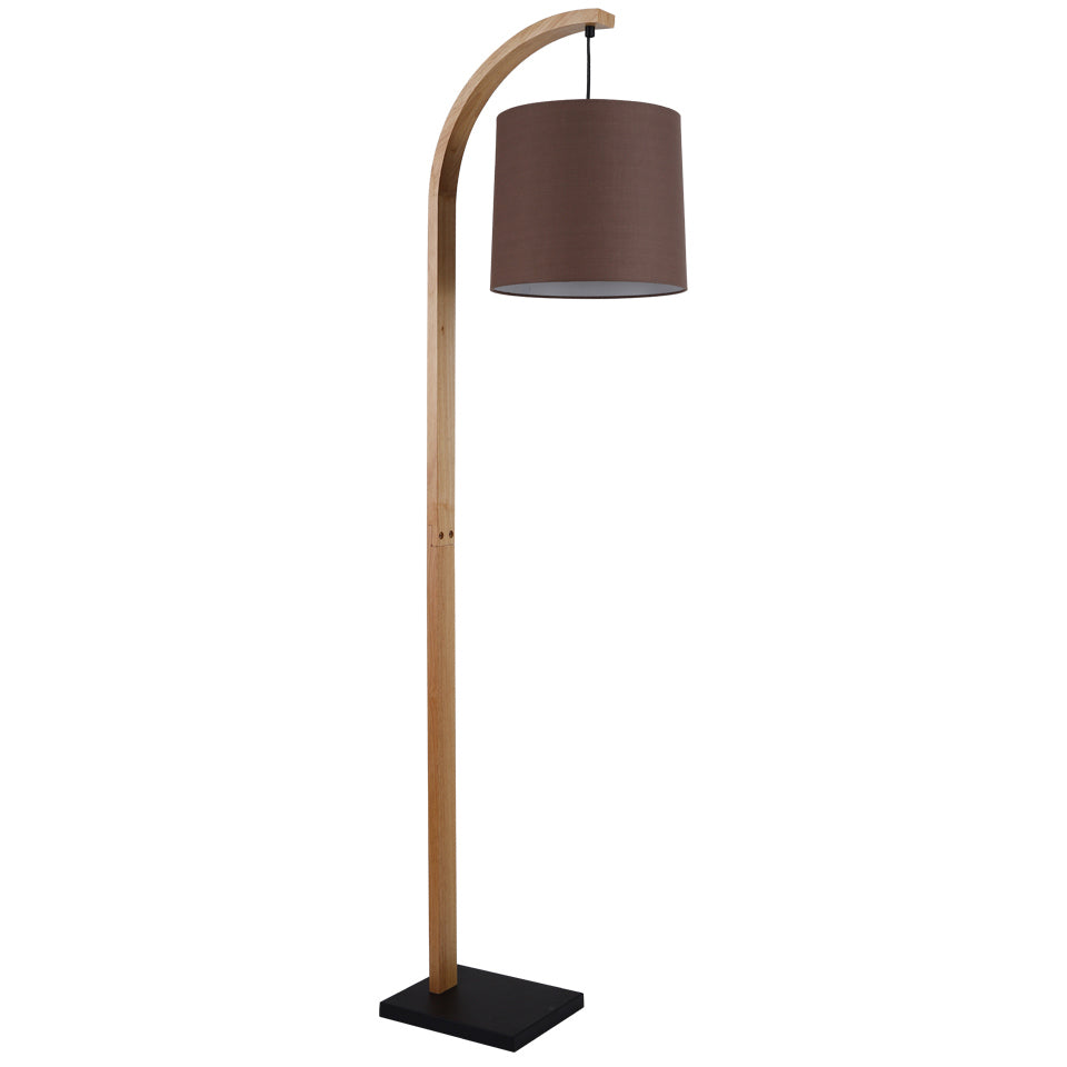 LL-27-0144 Luminea Keziah Rubberwood Floor Lamp