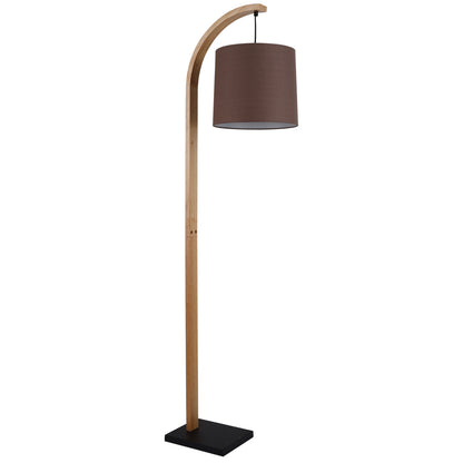 LL-27-0144 Luminea Keziah Rubberwood Floor Lamp