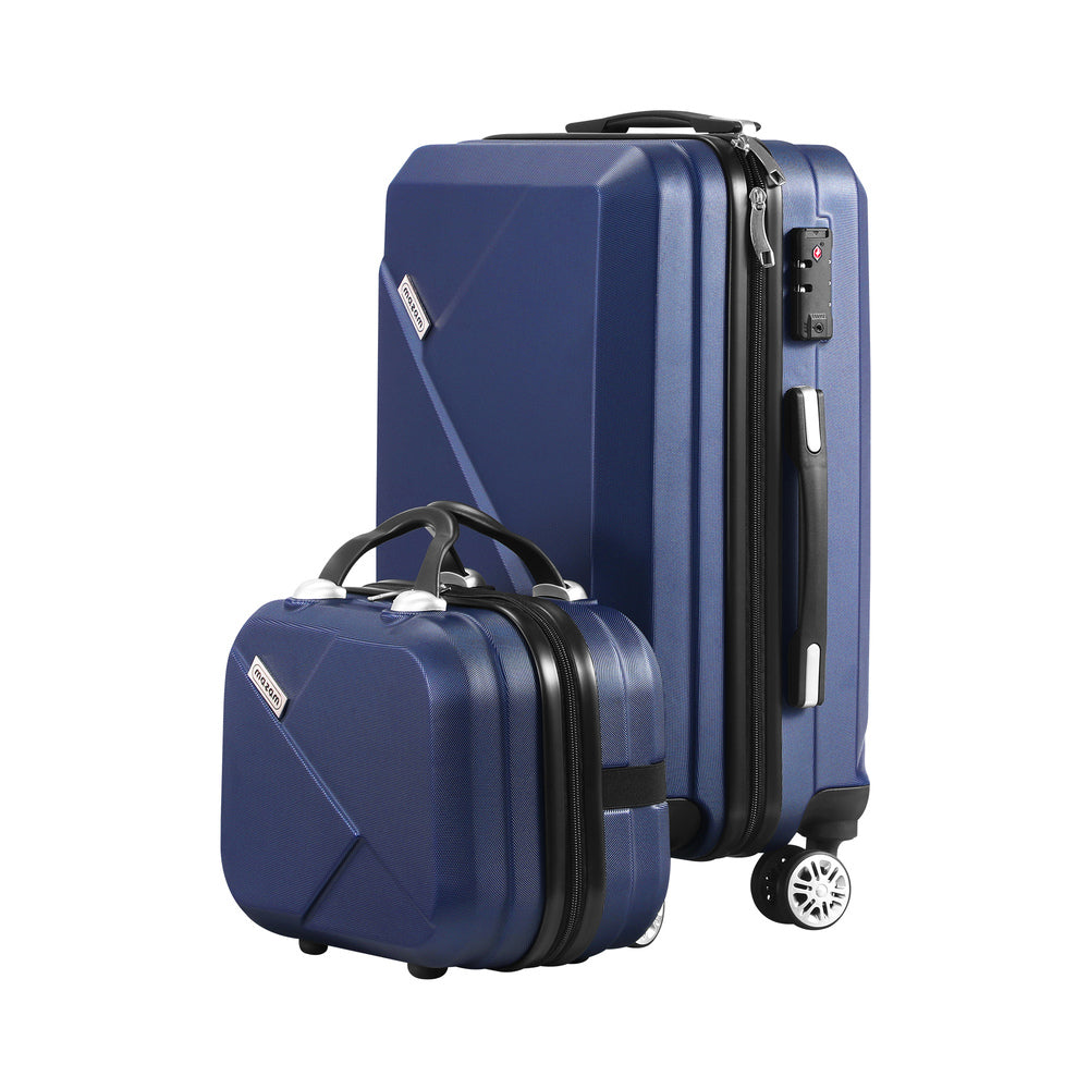 LGS-A2-2PCS-NV 2Pcs Luggage Suitcase Trolley Set Travel Tsa Lock Storage Hard Case Navy