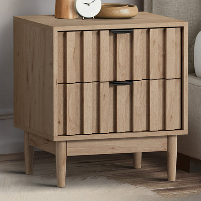BT-YAKO-2D-WD Living Fusion Adrian 2 Drawer Bedside Table
