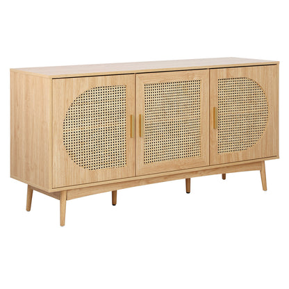 SB-CHAM-3D-WD-AB LivingFusion Lizbeth 3 Door Sideboard