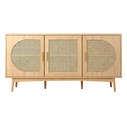 SB-CHAM-3D-WD-AB LivingFusion Lizbeth 3 Door Sideboard