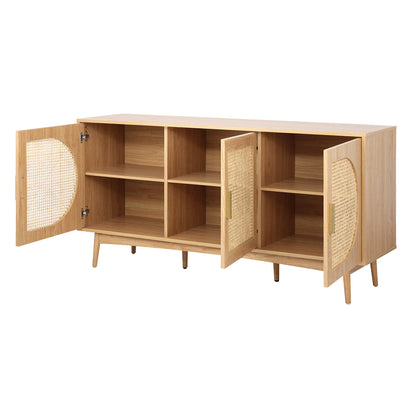 SB-CHAM-3D-WD-AB LivingFusion Lizbeth 3 Door Sideboard