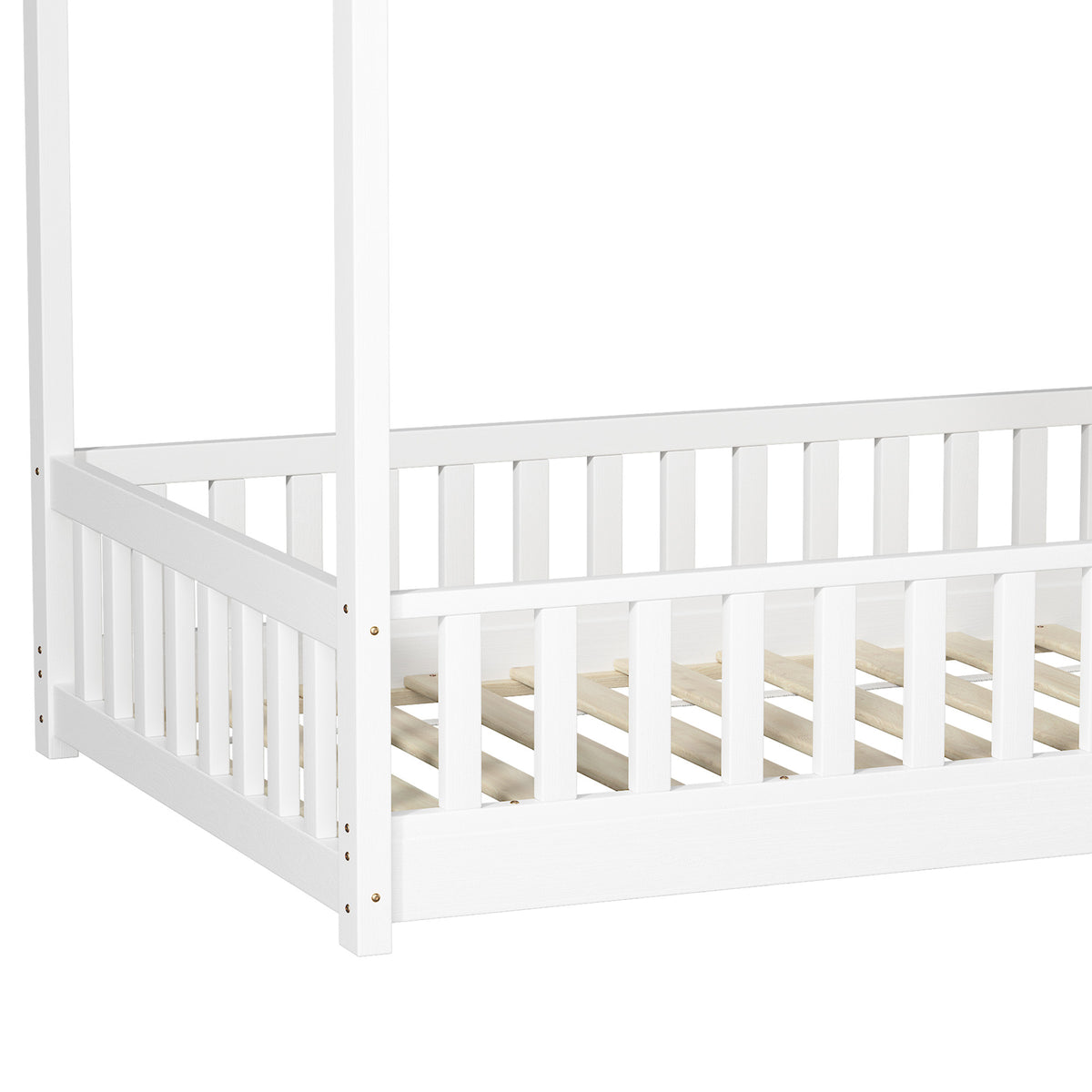 BF-W-A2-KS-WH-AB KINGSINGLE Living Fusion Luther Kids' House Bed Frame White