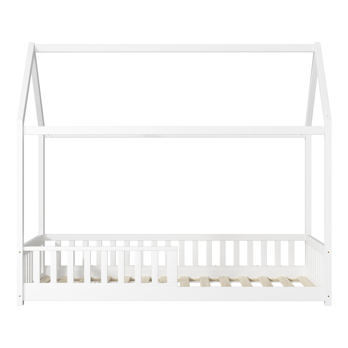 BF-W-A2-KS-WH-AB KINGSINGLE Living Fusion Luther Kids' House Bed Frame White