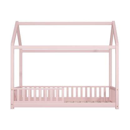 BF-W-A2-PK-AB Pink Color Luther Kids' House Single Size Bed Frame