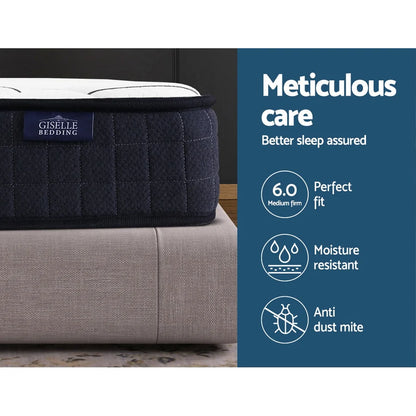 MATTRESS-B-GLAY-S Giselle Bedding 16cm Mattress Medium Firm Single