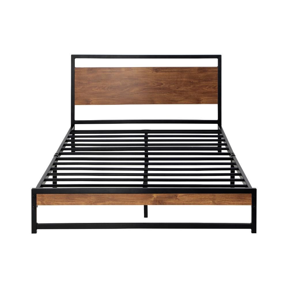 MBF-MODERN-KS-BK King Single Size Beds Metal Bed Frame Base Platform Wood