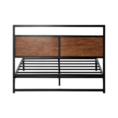 MBF-MODERN-KS-BK King Single Size Beds Metal Bed Frame Base Platform Wood