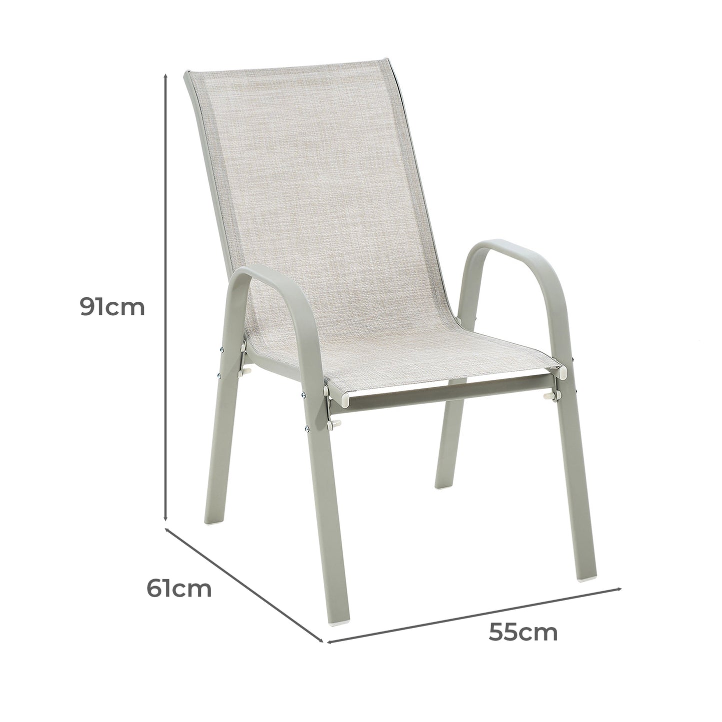 OPS-TXL-4CH-BE Marilyn Outdoor Dining Chairs (Set of 4)