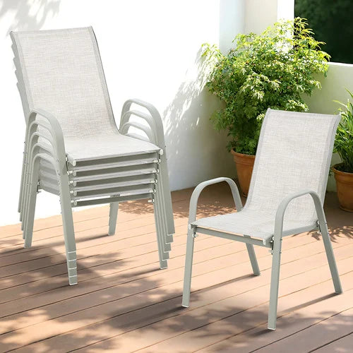 OPS-TXL-6CH-BE Marilyn Outdoor Dining Chairs (Set of 6)