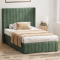 BF-B-BILY-KS-CH-GN-ABC KINGSINGLE Living Fusion Green Meier Chenille Gas Lift Storage Bed