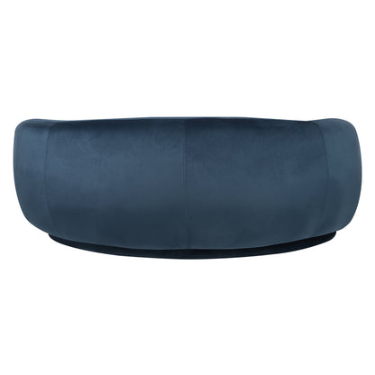 ACH-CASEW-VV-BL LivingFusion Millie 3 Seater Rounded Velvet Sofa Blue