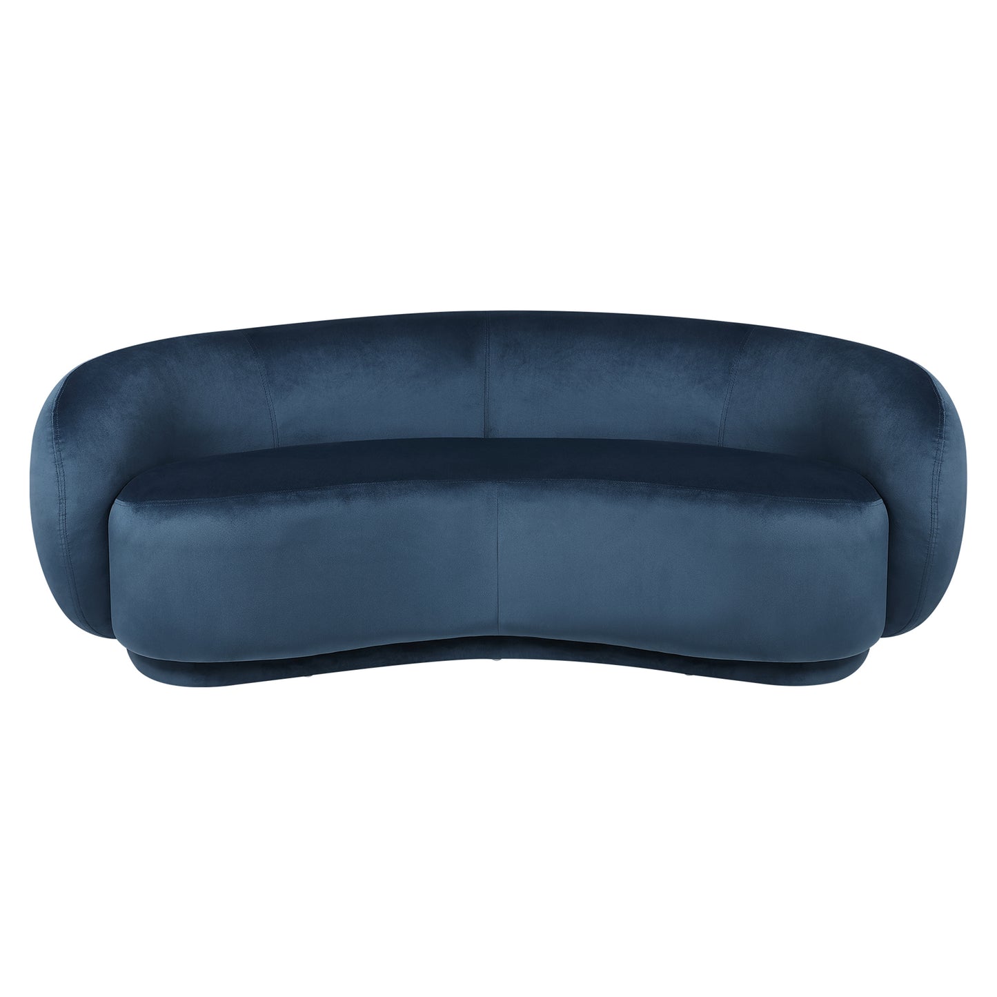ACH-CASEW-VV-BL LivingFusion Millie 3 Seater Rounded Velvet Sofa Blue