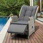 ODR-RW-FTR-GY Livsip Recliner Chairs with Adjustable Footrest Grey