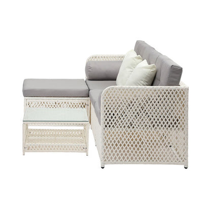 ODSS-CORAL-WH-ABC Livsip Outdoor Furniture Sofa Set 5PCS Wicker Lounge Setting