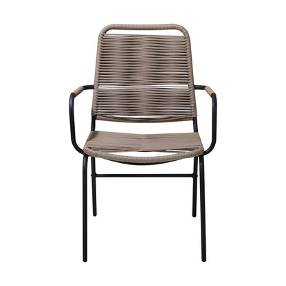 OPS-RW-CH-GY-2PC 2PCS Outdoor Dining Chairs Outdoor Patio Chairs