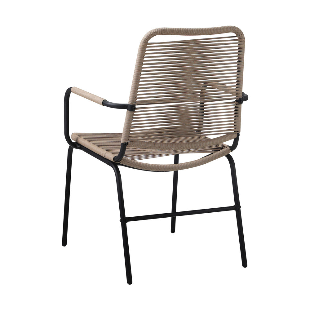 OPS-RW-CH-GY-2PC 2PCS Outdoor Dining Chairs Outdoor Patio Chairs