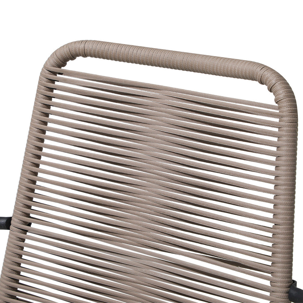 OPS-RW-CH-GY-2PC 2PCS Outdoor Dining Chairs Outdoor Patio Chairs