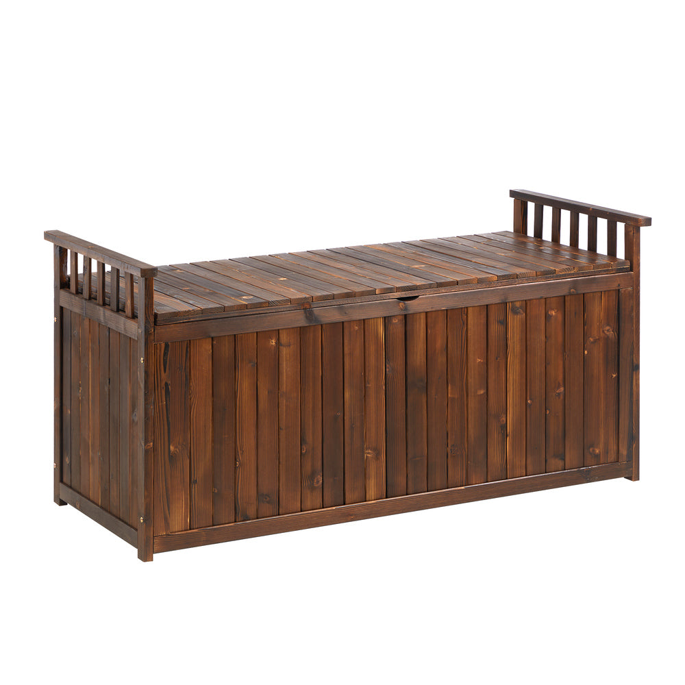 OSBE-WD-500L-CA-AB 2 Seater Montana Fir Wood Outdoor Storage Bench