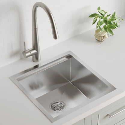 WSB-SI-4545-SS-R Braxton Home Orly 450mm Single Stainless Steel Kitchen Sink & Accessories Package