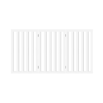 PET-FENCE-S3-80-WH Alopet Wooden Pet Gate Security Door 3-Panel 80cm