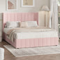 BF-B-BILY-D-SP-PK-ABC Living Fusion Pink Meier Boucle Gas Lift Storage Bed