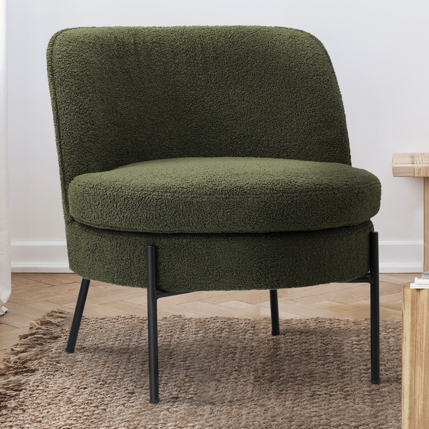 ACH-A9-SP-GN Living Fusion Renzo Sherpa Accent Chair Green