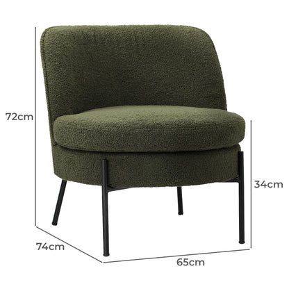 ACH-A9-SP-GN Living Fusion Renzo Sherpa Accent Chair Green