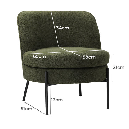 ACH-A9-SP-GN Living Fusion Renzo Sherpa Accent Chair Green